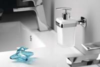 Zeepdispenser Sapho Aida Hangend 270 ML Chroom / Satijnglas - thumbnail