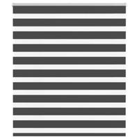 VidaXL Zebra rolgordijn 130x150 cm stofbreedte 125,9 cm zwart - thumbnail