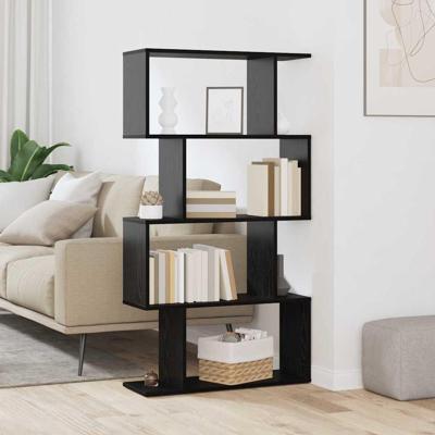 Boekenkast Zwart 70 x 24 x 129 cm Bewerkt hout