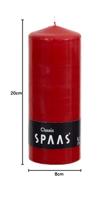 Cylinder d8h20 cm rood Spaas - Spaas - thumbnail