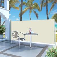 VidaXL Windscherm uittrekbaar 120x300 cm crème - thumbnail