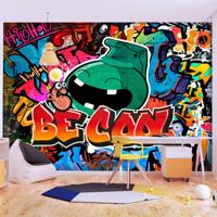 Zelfklevend fotobehang - Graffiti Be Cool, 8 maten, Prachtige achtergrond, Premium print, voor slaapkamer en woonkamer, Eenvoudig aan te brengen - thumbnail
