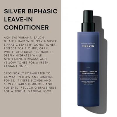 Previa Natural Haircare Silver Biphasic 200ml Previa Natural Haircare Silver Biphasic 200ml