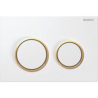 Geberit Omega 20 bedieningspaneel wit/goud/wit voor Geberit Omega inbouwreservoir 12cm - thumbnail