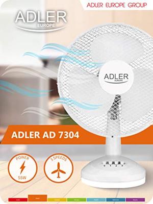 Adler AD7304 - Tafelventilator wit - 40cm