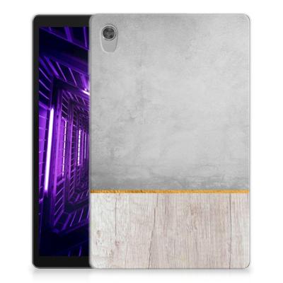 Lenovo Tab M10 HD (2de generatie) Silicone Tablet Hoes Wood Concrete Lenovo Tab M10 HD (2de generatie) Silicone Tablet Hoes Wood Concrete