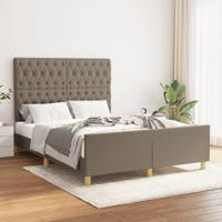 Bedframe zonder matras stof taupe 140x190 cm - thumbnail