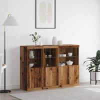 Dressoir Oud hout 142,5 x 37 x 100 cm Bewerkt hout - thumbnail
