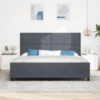 Bedframe fluweel donkergrijs 200x200 cm - thumbnail