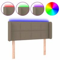 Hoofdbord LED 103x16x78/88 cm stof taupe - thumbnail