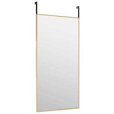 VidaXL Deurspiegel 40x80 cm glas en aluminium goudkleurig