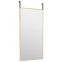 VidaXL Deurspiegel 40x80 cm glas en aluminium goudkleurig - thumbnail