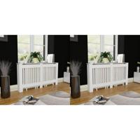 Radiatorombouw 2 st 152 cm MDF wit - thumbnail