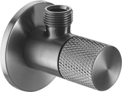 Ben Engraved Cross hoekstopkraan incl. aansluitslang 1/2 x 3/8 inch gunmetal