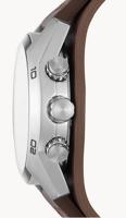 Fossil CH2891 Horloge Coachman Chronograaf staal-leder zilverkleurig-zwart-bruin 44 mm - thumbnail
