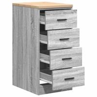 Garagekast 40x51x85 cm massief grenenhout grijs sonoma - thumbnail