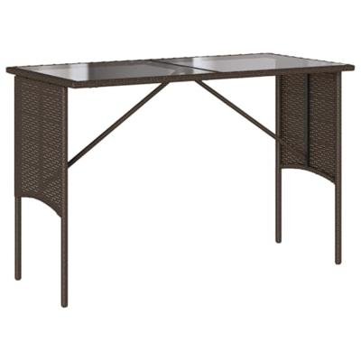 3-delige Tuinset met kussens poly rattan bruin