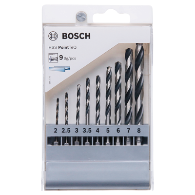 Bosch Accessories 2607002826 PointTeQ Spiraalboorset 9-delig
