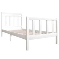 Bedframe massief hout wit 90x190 cm - thumbnail