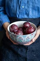 Pip Studio Flower Festival Theedoek Rood/Blauw - thumbnail