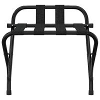 VidaXL Bagagerek met rugleuning 56x39x52 cm zwart - thumbnail