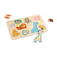 Classic World houten inlegpuzzel dieren puzzel, 10st. - thumbnail