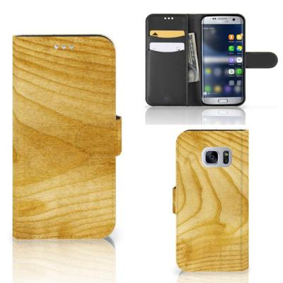 Samsung Galaxy S7 | Book Style Case | Licht Hout