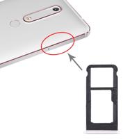 SIM-kaartlade + SIM-kaartlade / Micro SD-kaartlade voor Nokia 6.1 / 6 (2018) / TA-1043 TA-1045 TA-1050 TA-1054 TA-1068 (Wit) - thumbnail