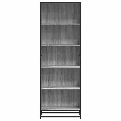 Boekenkast 60x35x170,5 cm bewerkt hout grijs sonoma eikenkleur