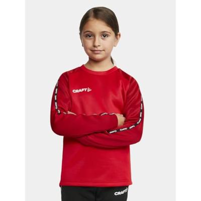 Craft 1912736 Squad 2.0 Crewneck Jr - Bright Red/Express - 134/140