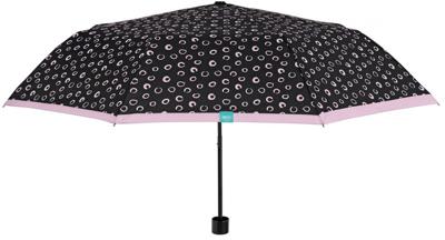 paraplu cirkels dames 97 cm microfiber zwart/roze paraplu cirkels dames 97 cm microfiber zwart/roze