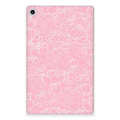 Lenovo Tab M10 Plus (3e generatie) | Siliconen hoesje | White Flowers