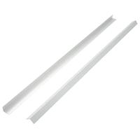 5 st Terras hoekplinten 170 cm aluminium zilverkleurig - thumbnail