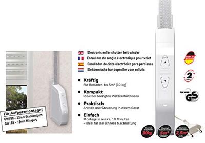 Superrollo Professional SR10185 GW185 Elektrische bandopwinder 15 mm Trekkracht (max.) 30 kg Opbouw (op muur)