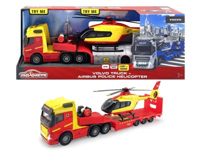 Vrachtwagen met Politiehelikopter Majorette GS 35 cm - MAJORETTE - Wit - Speelgoed - Gemengd - 3 jaar