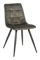 LABEL51 Eetkamerstoel 'Jelt' Velvet, kleur Groen - thumbnail
