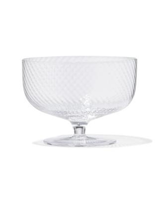 HEMA Ijscoupe Bergen glas twist reliëf (transparant)