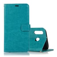 Crazy Horse textuur horizontale Flip lederen draagtas met houder & kaartsleuven & portemonnee & fotolijstjes voor Galaxy A30 (blauw) - thumbnail