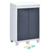 vidaXL Tuinafvalbak met 3 zakken 65x38x102 cm donkergrijs - thumbnail