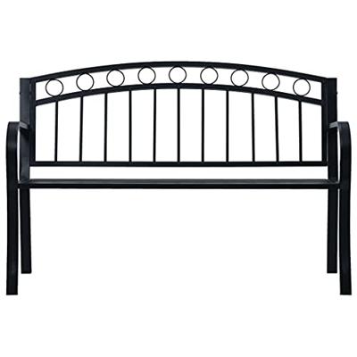 Tuinbank 125 cm staal zwart