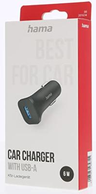 Hama auto-oplader met usb-a-aansluiting 6 w zwart - thumbnail