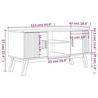 Tv-meubel OLDEN 114x43x57 cm massief grenenhout bruin - thumbnail