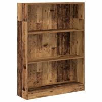Boekenkast 80x24x109 cm bewerkt hout oud houtkleurig - thumbnail