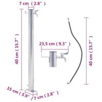 Waterzuil rond 40 cm roestvrij staal - thumbnail