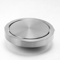 Ingesloten type RVS Swing cover Flip keuken countertop prullenmand kan deksel Cap grootte: ronde tekening 20cm diameter (zilver) - thumbnail