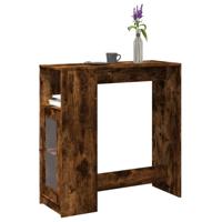 Bartafel met rekken 101x40x103,5 cm bewerkt hout gerookt eiken - thumbnail