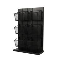 Theerek Mandy 2x3 zwart hout/metaal 22x8x32cm - thumbnail