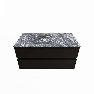 MONDIAZ VICA-DLUX 100cm badmeubel onderkast Urban 2 lades. Inbouw wastafel CLOUD links zonder kraangat, kleur Lava. MONDIAZ VICA-DLUX 100cm badmeubel onderkast Urban 2 lades. Inbouw wastafel CLOUD links zonder kraangat, kleur Lava.