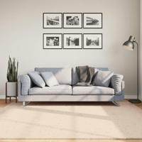 Vloerkleed HUARTE laagpolig zacht wasbaar 200x200 cm beige - thumbnail