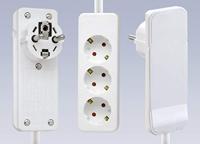 NVB 104566 Stekkerdoos Wit Platte stekker 1 stuk(s) - thumbnail